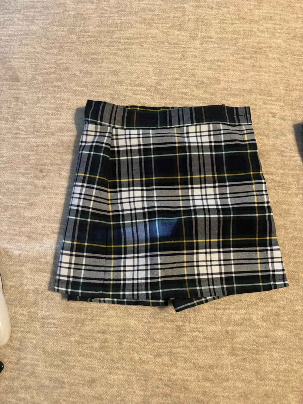 Plaid Skort for Kids - greed plaid